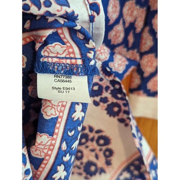 J. CREW  Women's Tunic Paisley Popover Top‎ - Picture 6 of 6
